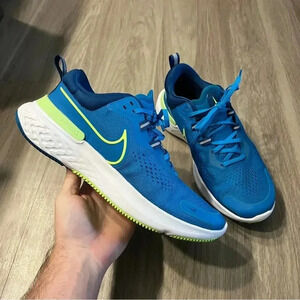 Nike React Miler 2 'Imperial Blue Lime Glow' CW7121-402 Men's Shoes Size 10.5